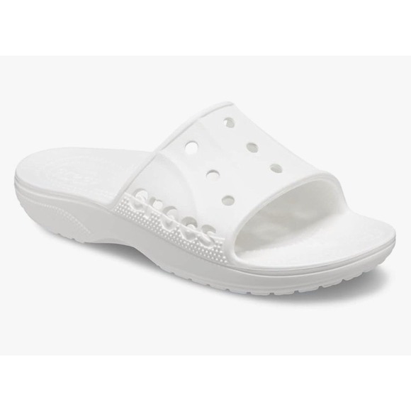New‎ Crocs Adult Baya II Slides Sandals Men's 10 Women's 12 White Beach Shower - Picture 4 of 12